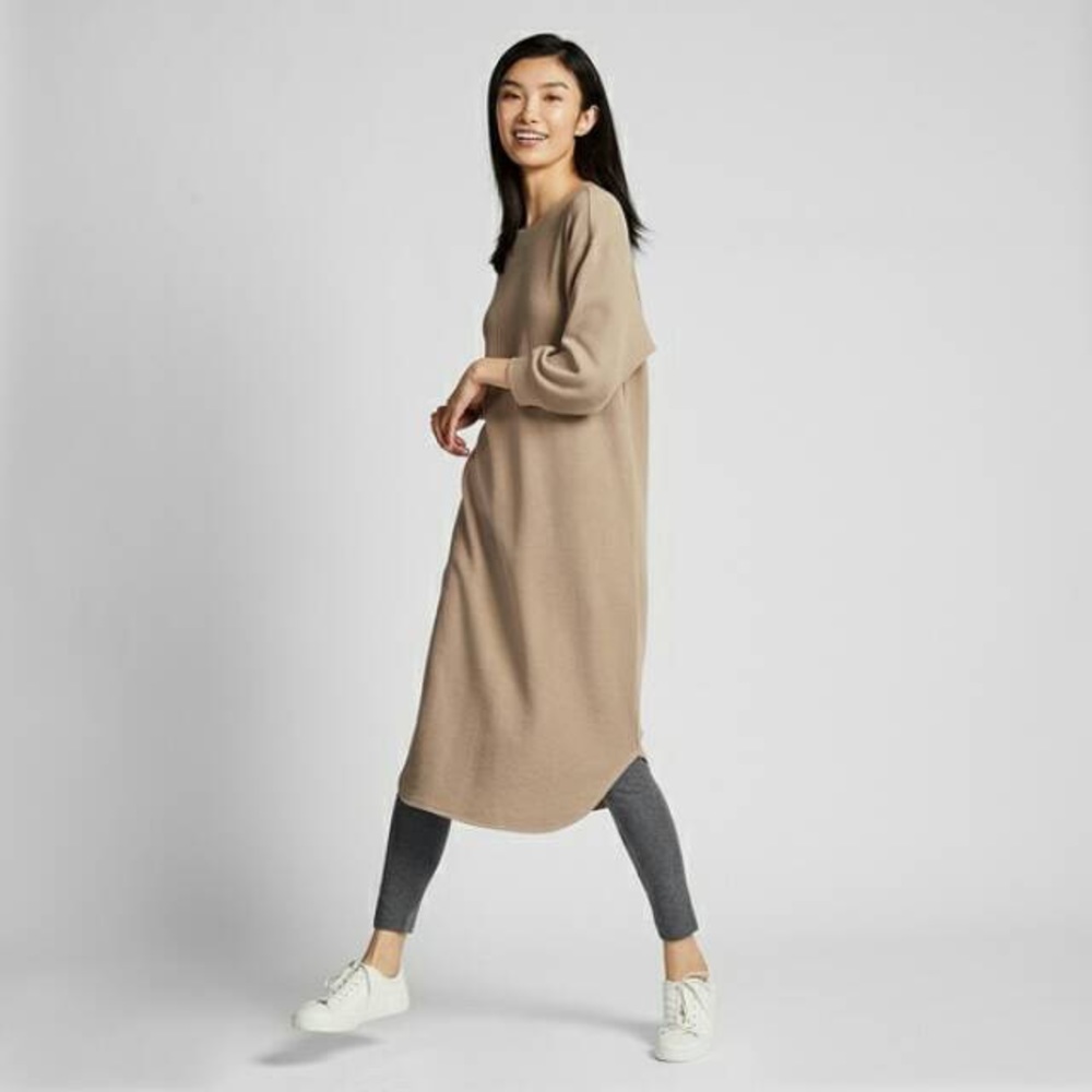 Uniqlo Waffle crew neck dress